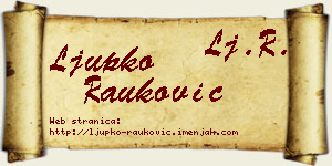 Ljupko Rauković vizit kartica